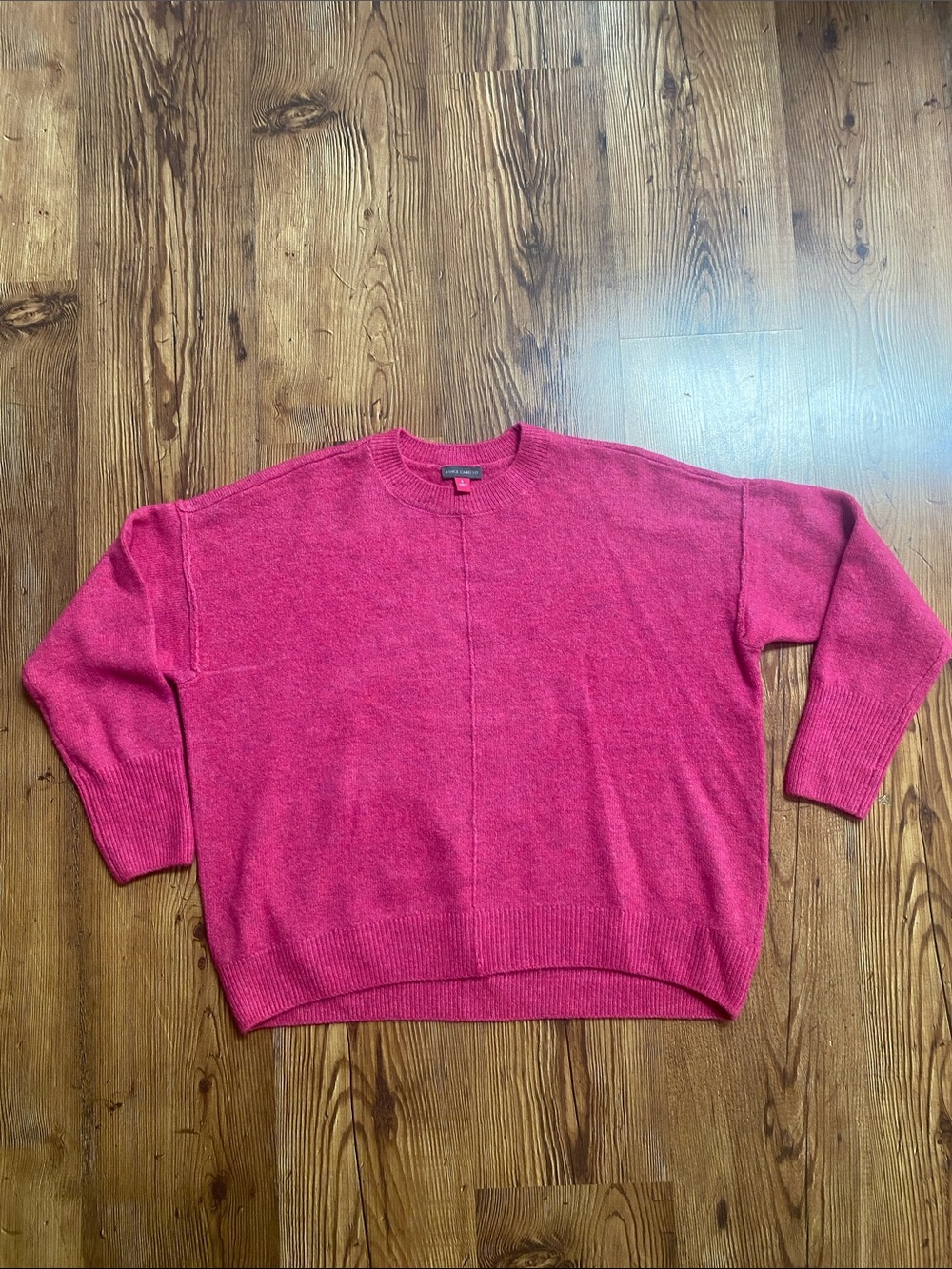Vince Camuto Women's Crewneck Sweater in Bright Pink
